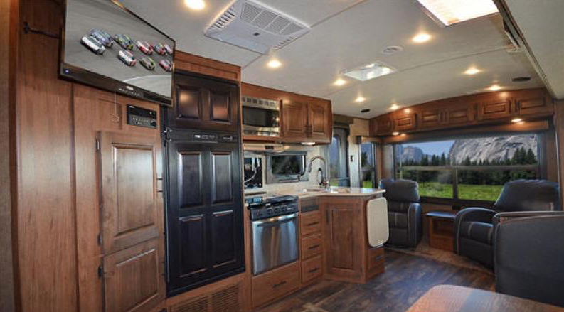 titanium travel trailer kitchen